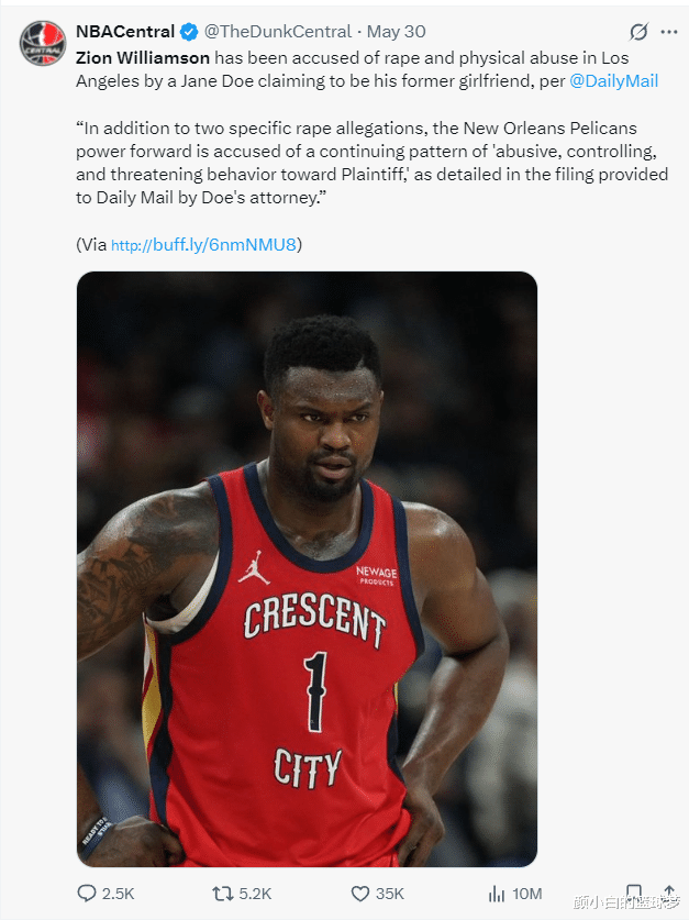 华体会平台娱乐-关于锡安再伤！鹈鹕宣布缺席至少6周的信息